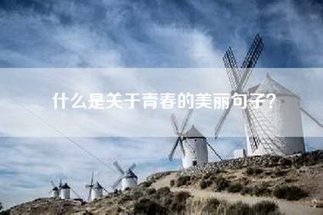什么是关于青春的美丽句子？