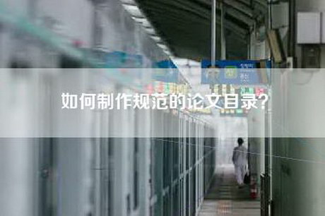 如何制作规范的论文目录? 如何制作规范的论文目录?