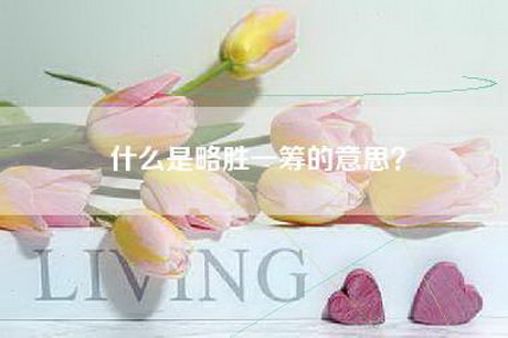 什么是略胜一筹的意思？