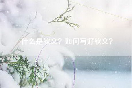什么是软文？如何写好软文？