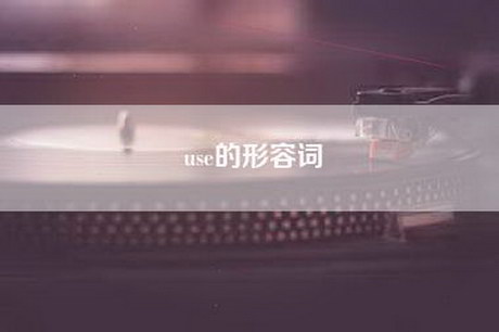 use的形容词