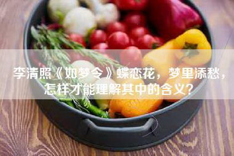 李清照《如梦令》蝶恋花，梦里添愁，怎样才能理解其中的含义？