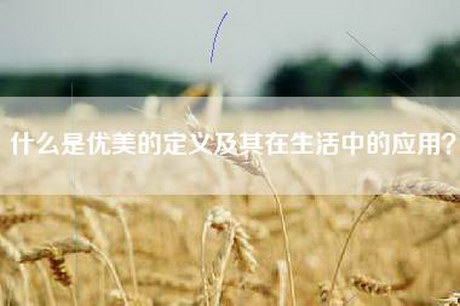 什么是优美的定义及其在生活中的应用？