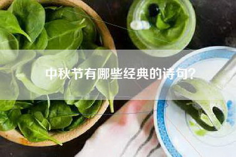 中秋节有哪些经典的诗句？