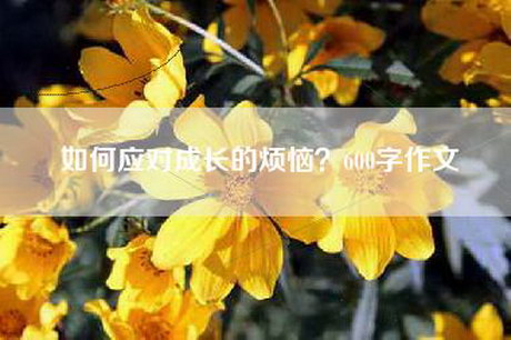 如何应对成长的烦恼？600字作文
