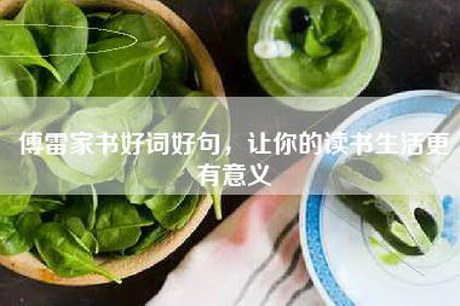 傅雷家书好词好句，让你的读书生活更有意义