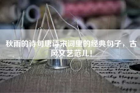 秋雨的诗句唐诗宋词里的经典句子,古风文艺范儿! 秋雨的诗句唐诗宋词里的经典句子,古风文艺范儿!