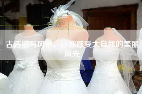 古诗描写风景，让你感受大自然的美丽风光