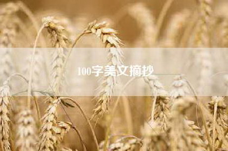 100字美文摘抄