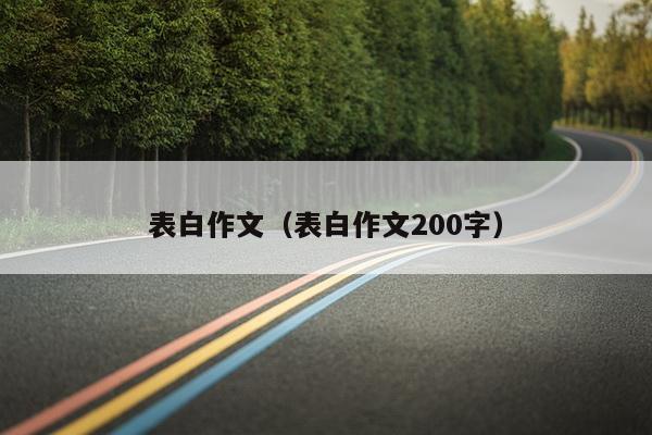 表白作文（表白作文200字）