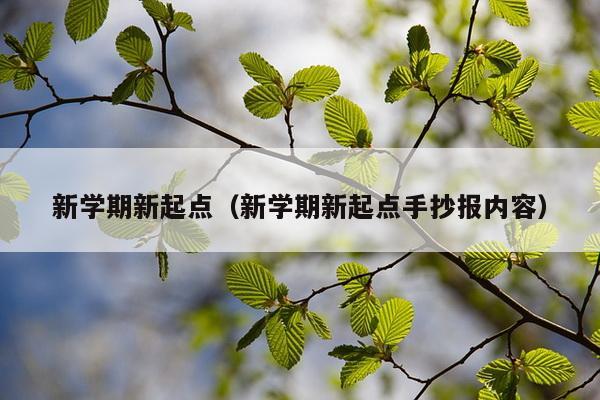 新学期新起点（新学期新起点手抄报内容）